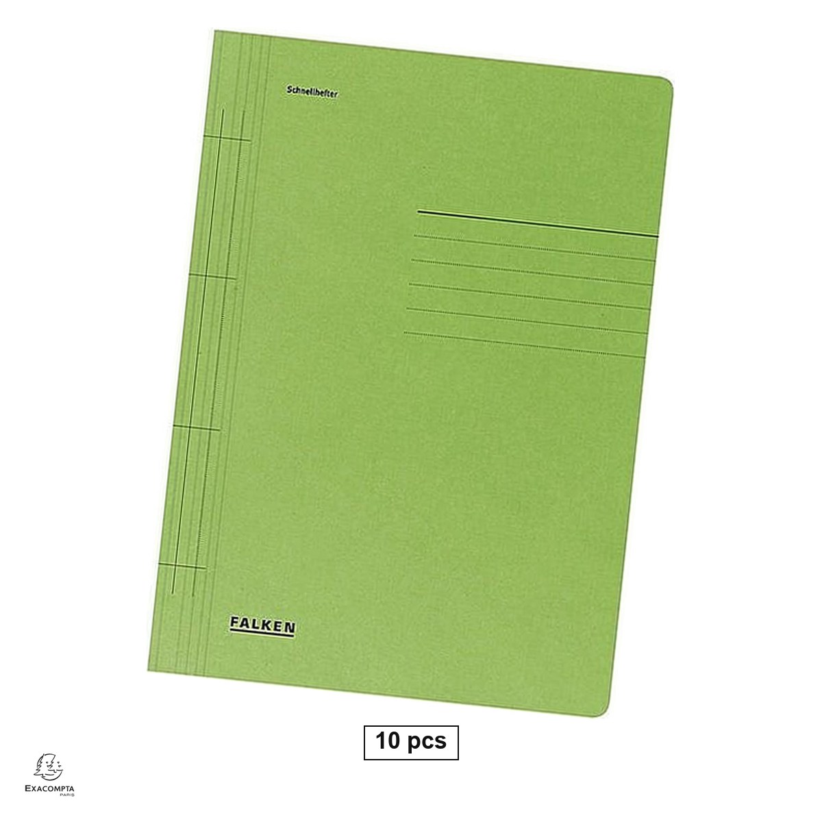 Birotica papetarie - Set 10 dosare Exacompta, din carton, sina, 250 g/mp, verde