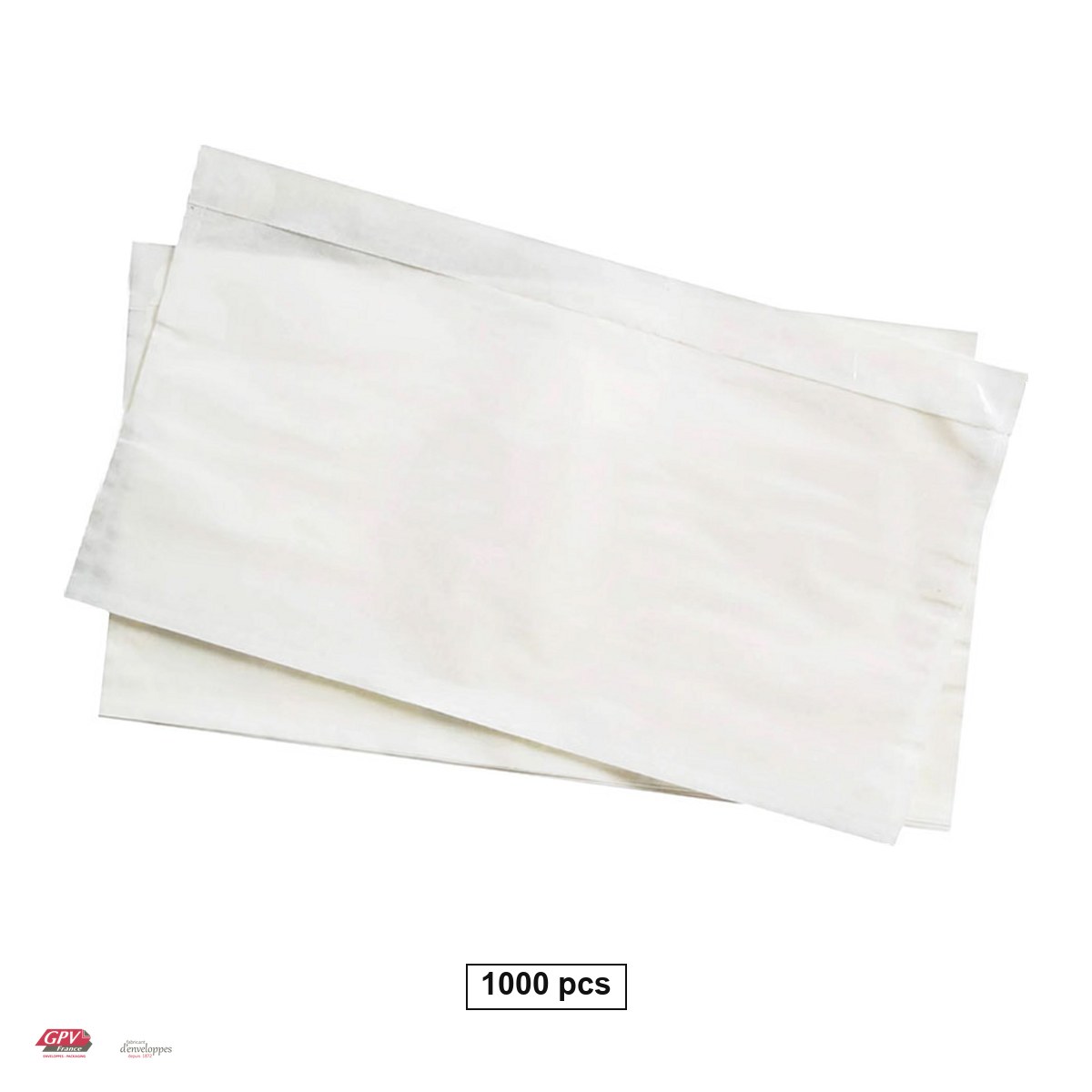 Plicuri siliconice - Set 1000 plicuri port document DL GPV, buzunar 240x110 mm, plastic cu fata transparenta, cu banda siliconata, deschidere pe latura mare, in cutie