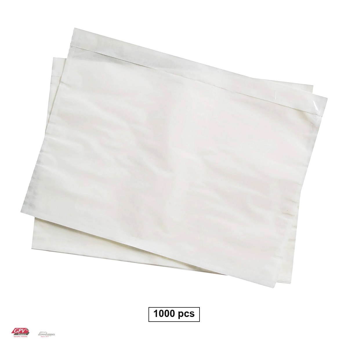 Plicuri - Set 1000 plicuri port document C6 GPV, buzunar 160x110 mm, plastic, cu banda siliconata, in cutie