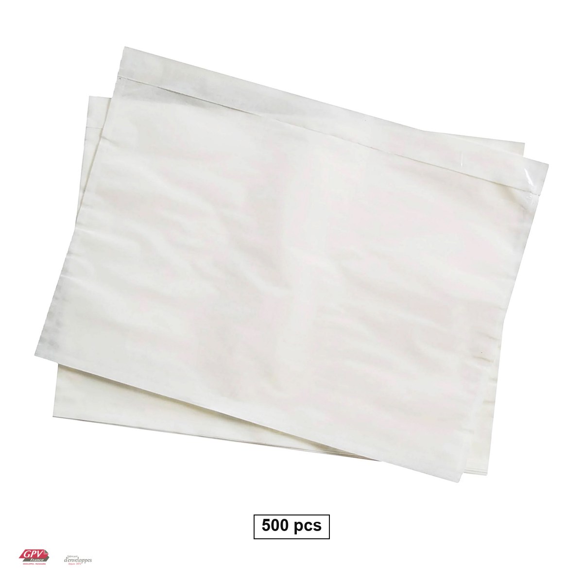 Plicuri - Set 500 plicuri port document C4 GPV, buzunar 325x230 mm, plastic cu fata transparenta, cu banda siliconata, deschidere pe latura mare, in cutie
