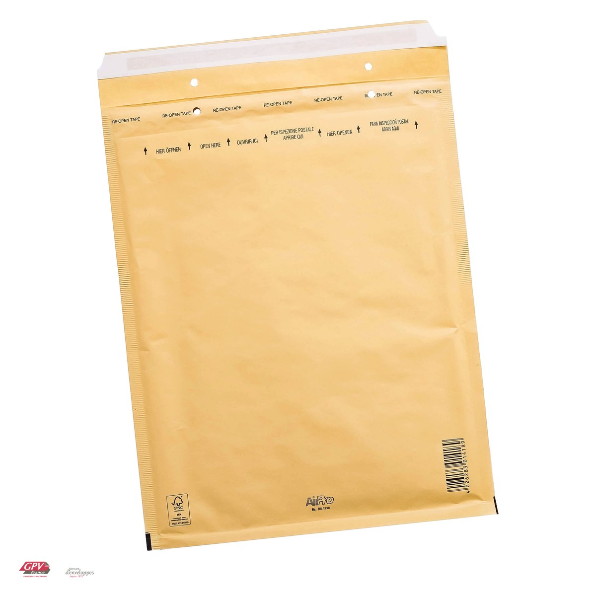 Plicuri - Plic cu bule de aer GPV H18, exterior 290x370 mm, interior 270x360 mm, hartie kraft maro 80 g/mp