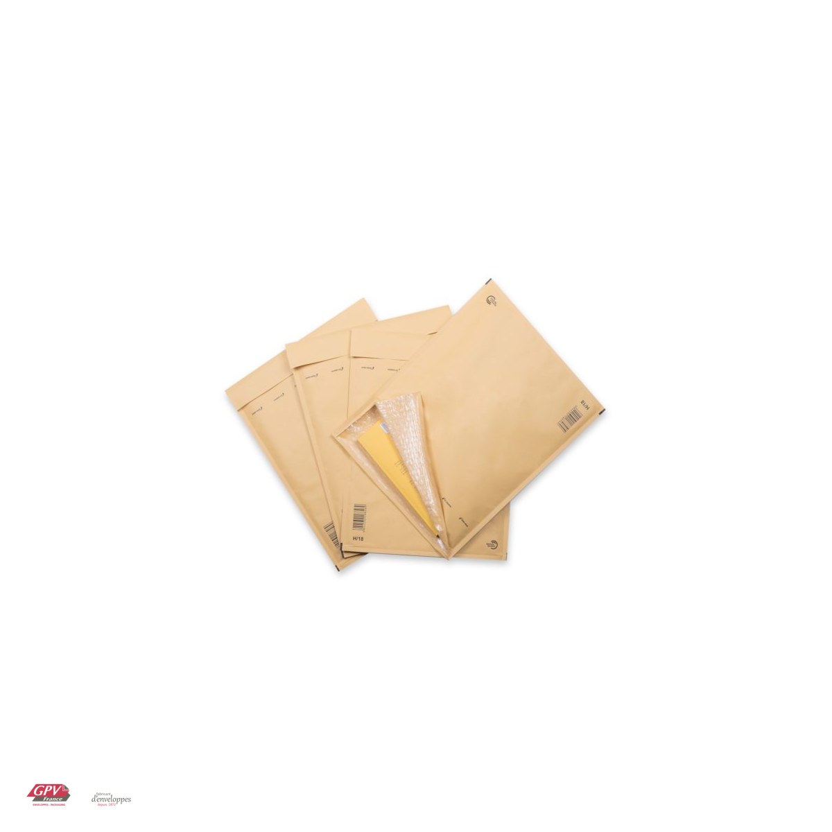 Set 10 plicuri cu bule de aer GPV H18, exterior 290x370 mm, interior 270x360 mm, hartie kraft maro 80 g/mp [3]