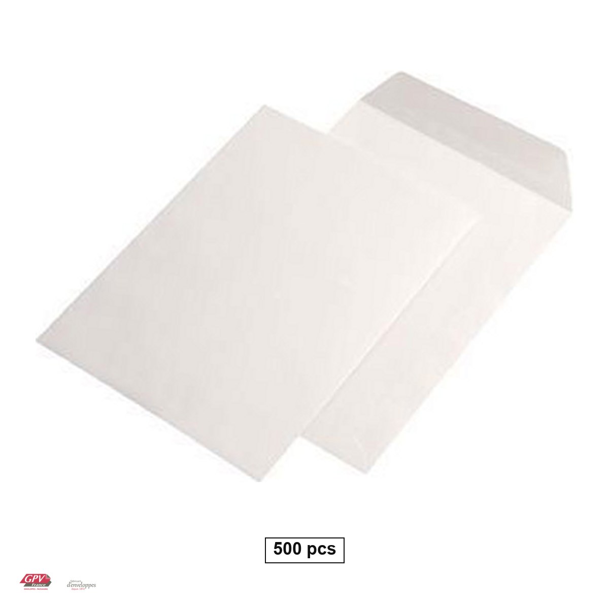 Plicuri gumate - Set 500 plicuri C5 GPV, 162x229 mm, hartie alba 80 g/mp, gumate, deschidere pe latura mica, in cutie