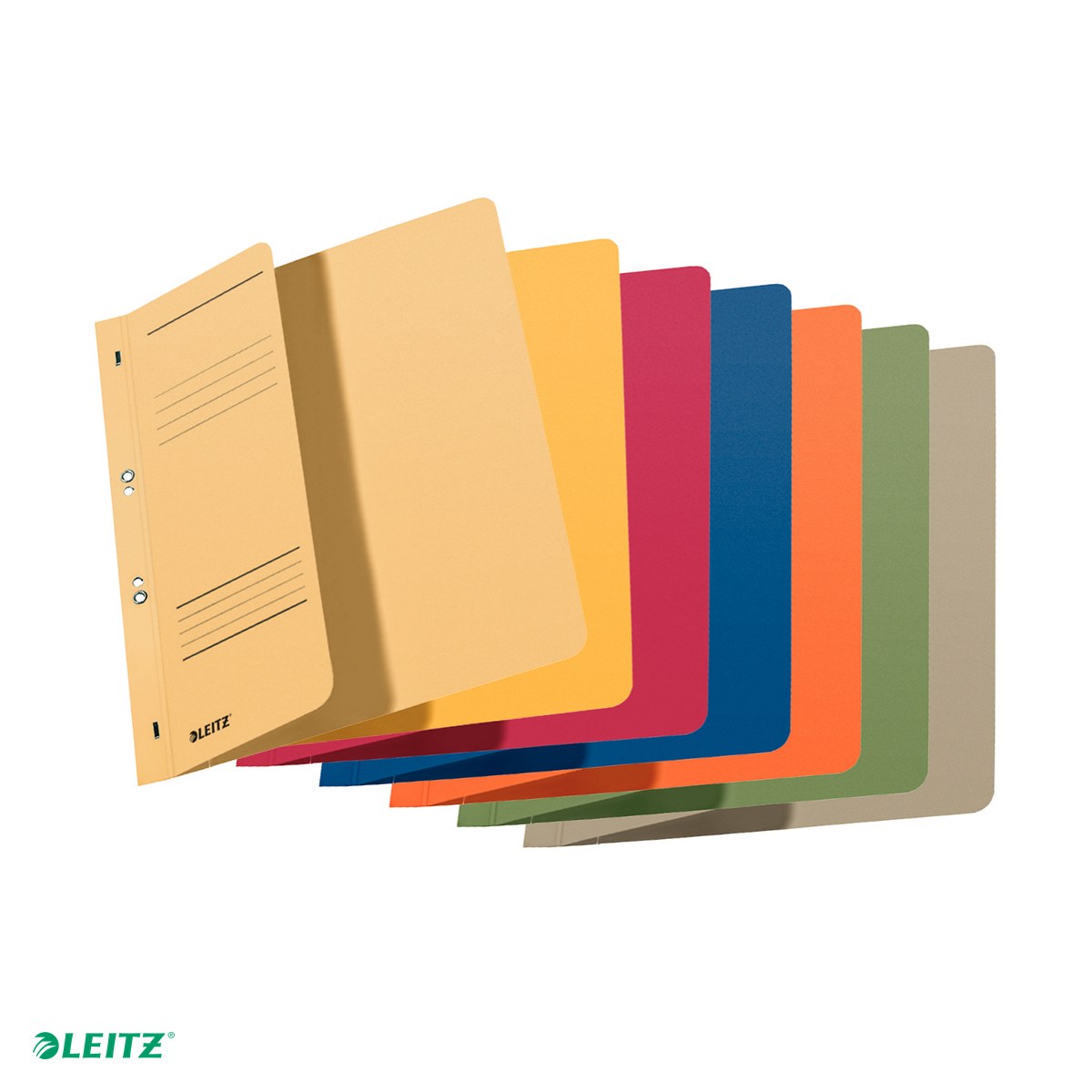 Dosare carton - Set 5 dosare carton capse 1/2 diverse culori Leitz, A4, asortate
