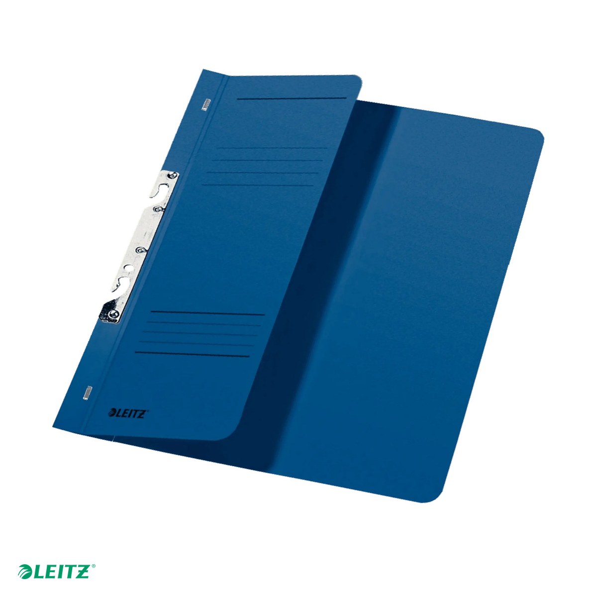 Dosare carton - Dosar cu sina Leitz 1/2, carton, A4, incopciat, capacitate 170 coli, pentru arhivare, albastru