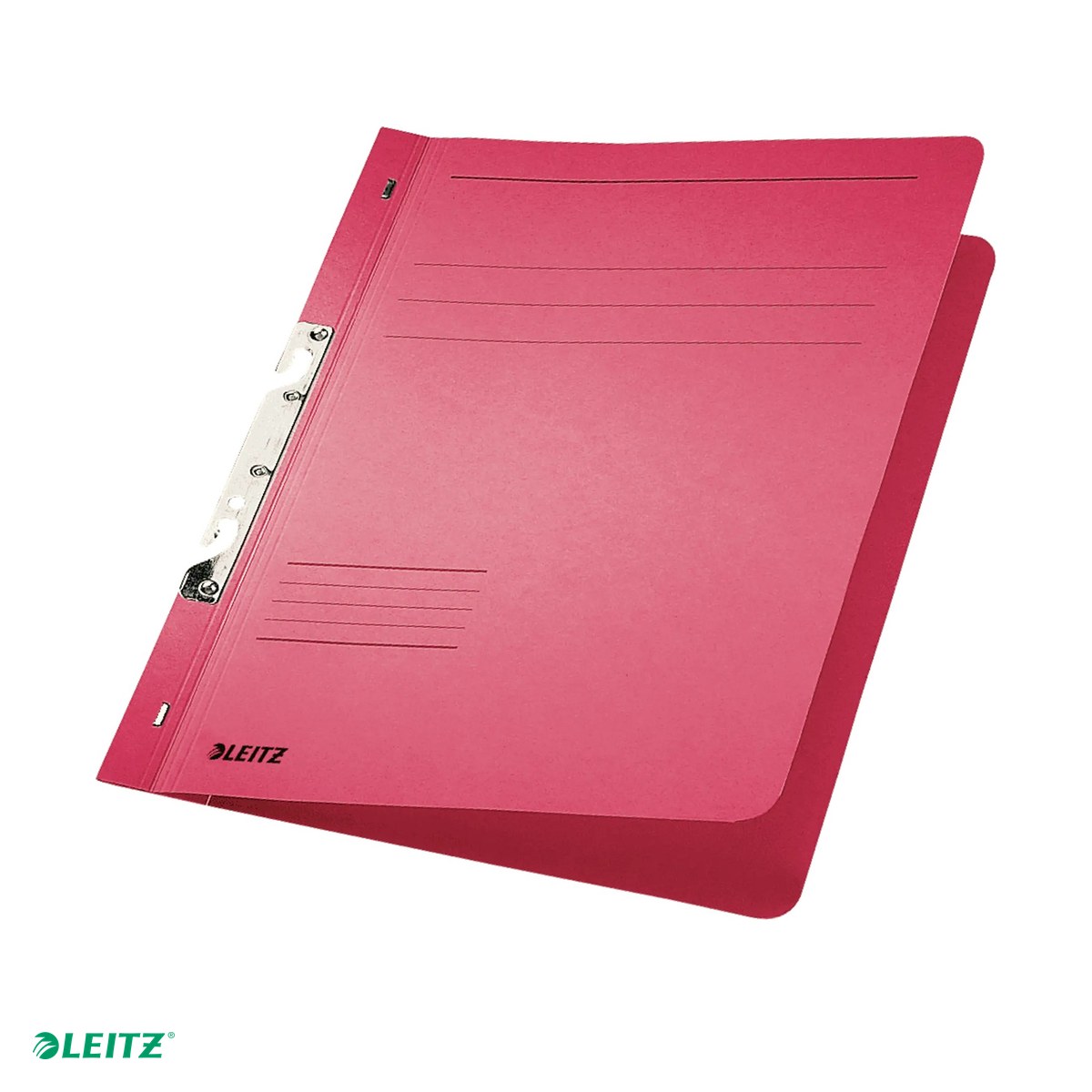 Dosare carton - Dosar cu sina Leitz 1/1, carton, A4, incopciat, capacitate 170 coli, pentru arhivare, rosu