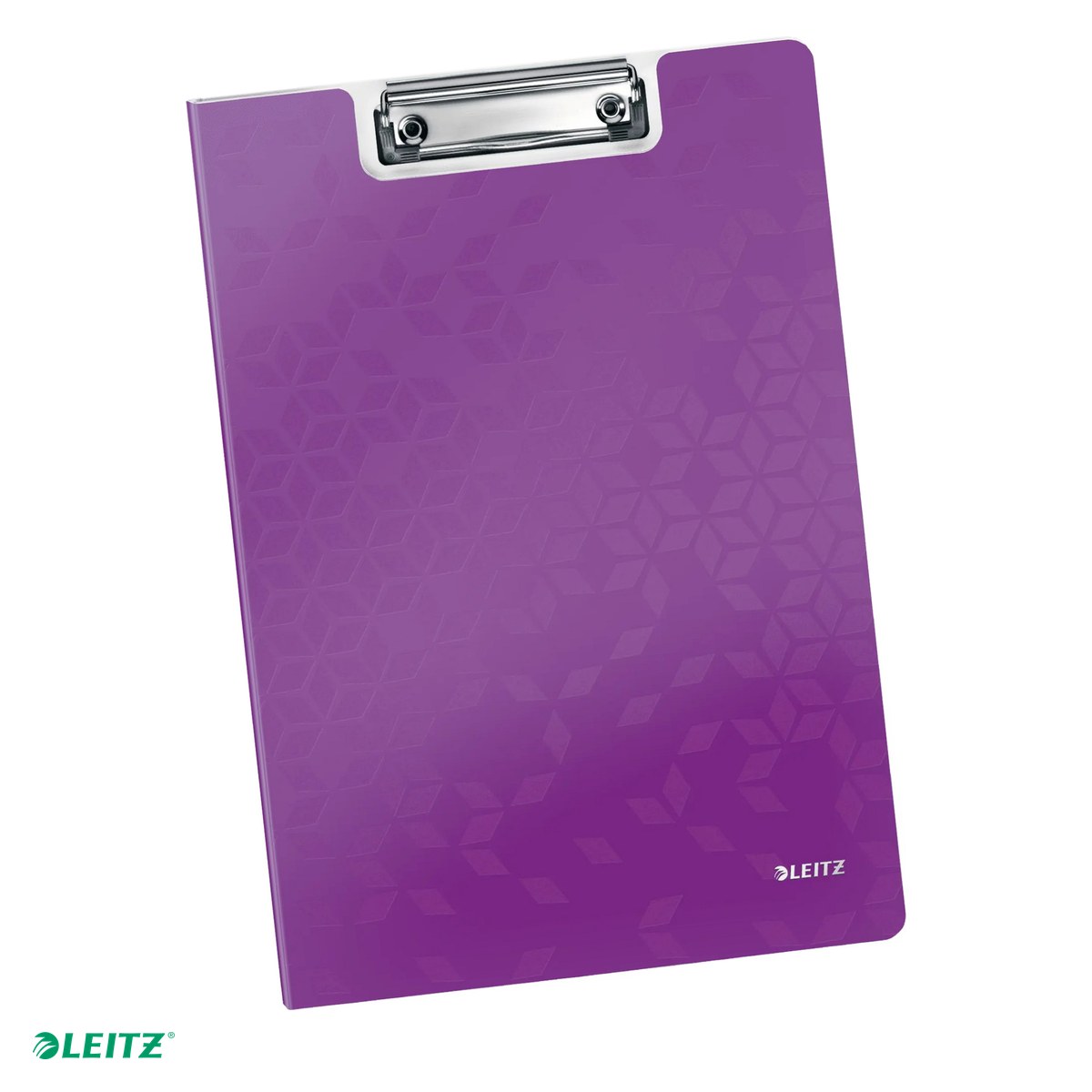 Clipboarduri si suporturi de scriere - Clipboard Leitz WOW, dublu, polyfoam, A4, capacitate 100 coli, mov
