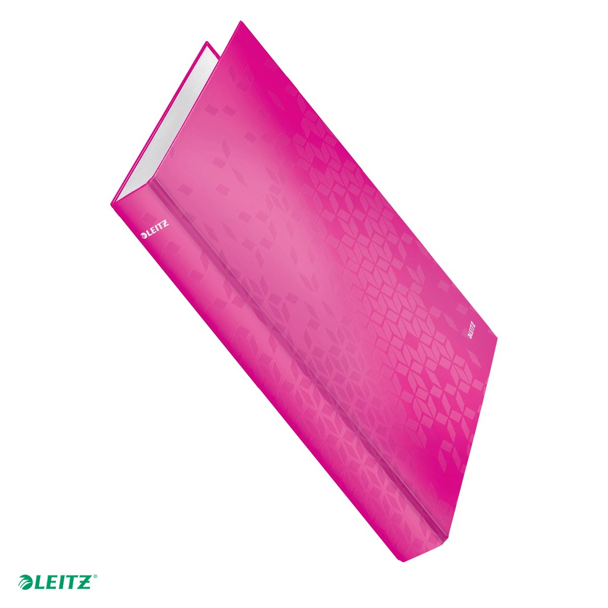 Caiete mecanice - Caiet mecanic Leitz WOW, carton laminat, A4, mecanism 2DR, inel 25 mm, capacitate 250 coli (80 g/mp), roz