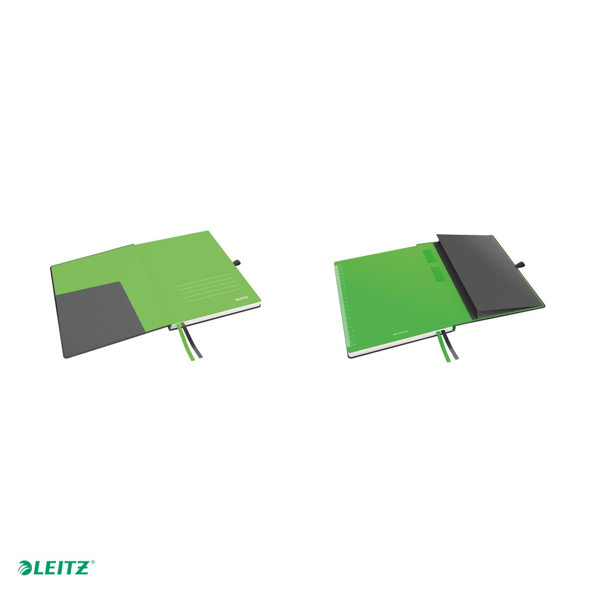 Caiet de birou Leitz Complete, format iPad, dictando, pentru documente perforate, 80 file, 8 file perforate, hartie 100 g/mp, negru [4]