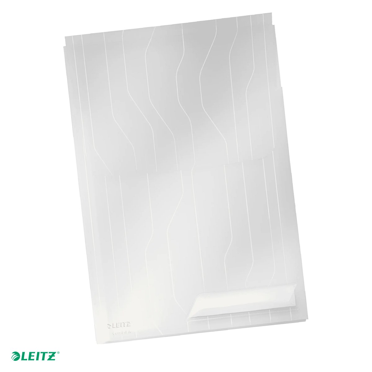 Mape si serviete - Set 3 mape Leitz CombiFile Jumbo, cu eticheta, PP, A4, 200 microni, capacitate 150 coli, pre-perforata, pentru documente perforate, incolor