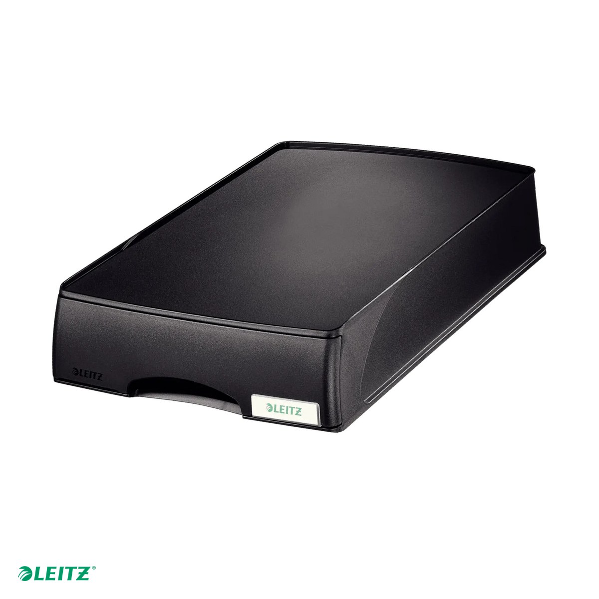Organizatoare si suporturi de birou - Tavita documente Leitz Plus, PS, A4, sertar inclus, negru