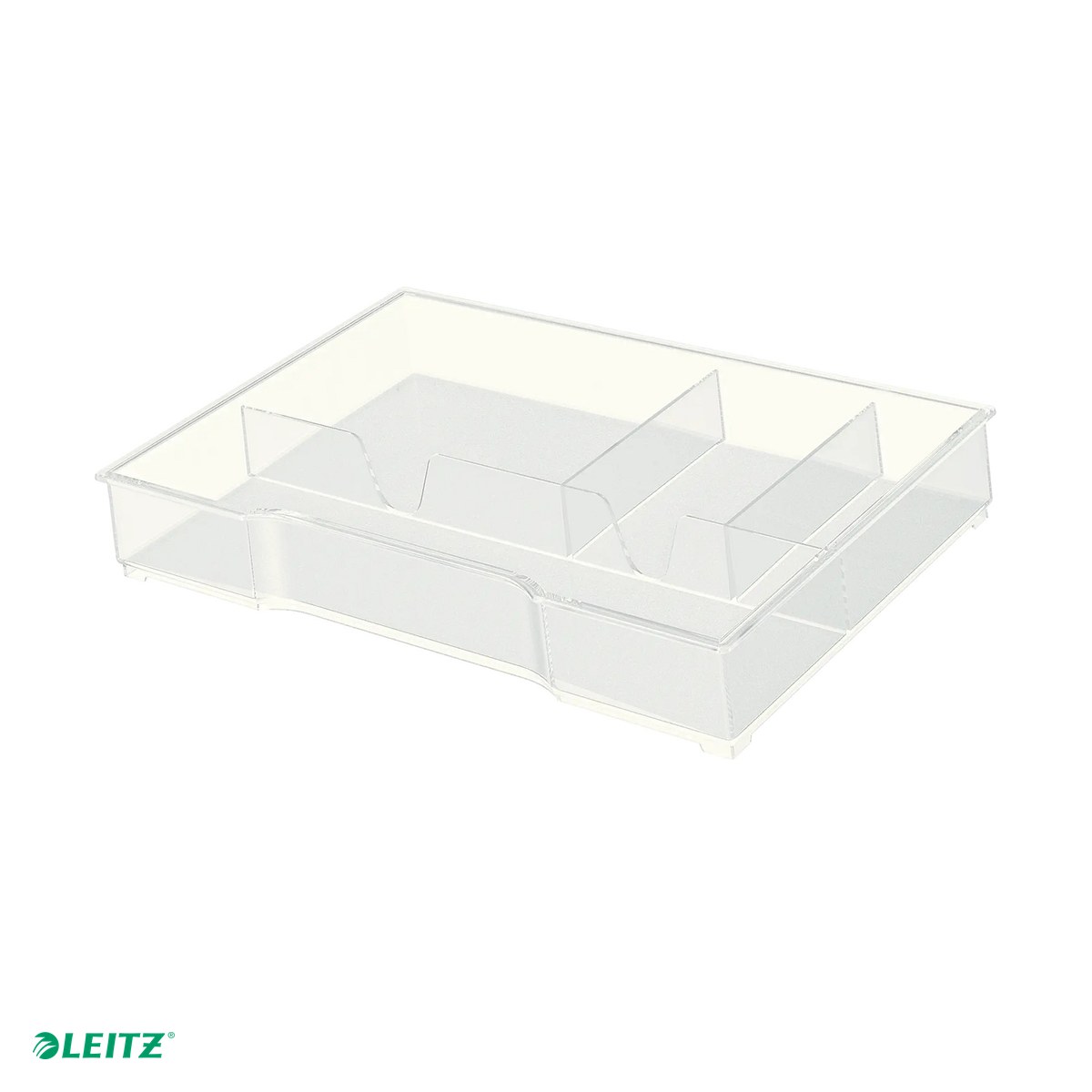 Organizatoare si suporturi de birou - Tavita pentru accesorii Leitz Plus si cabinet cu sertare Leitz WOW, transparent