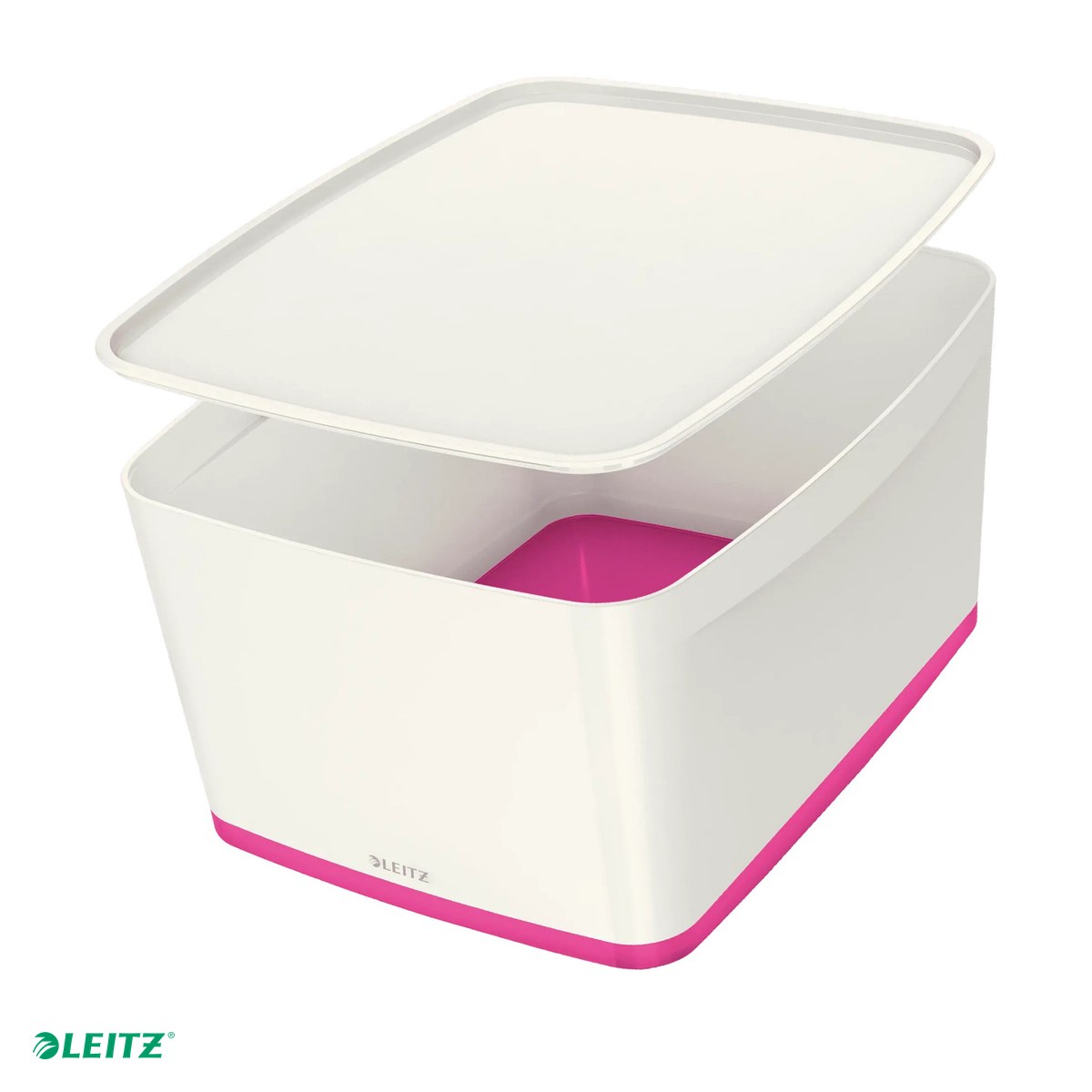 Cutii depozitare - Cutie depozitare Leitz WOW MyBox, cu capac, 31x19x38 cm, capacitate 18 l, roz