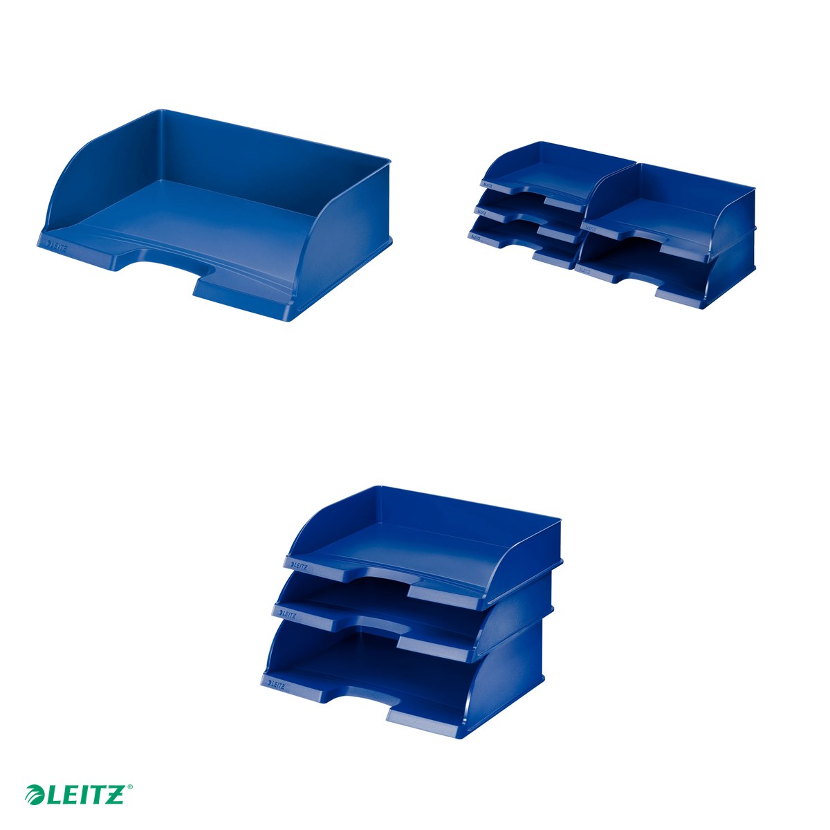 Tavita documente Leitz Plus Jumbo, PS, A4 MAXI, landscape, albastru [3]