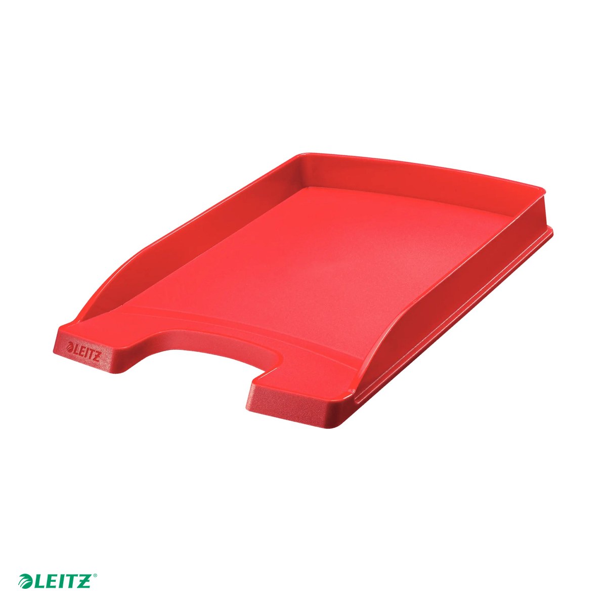 Organizatoare si suporturi de birou - Tavita documente Leitz Plus Slim, PS, A4, capacitate de stocare redusa, ideala pentru uz zilnic, rosu