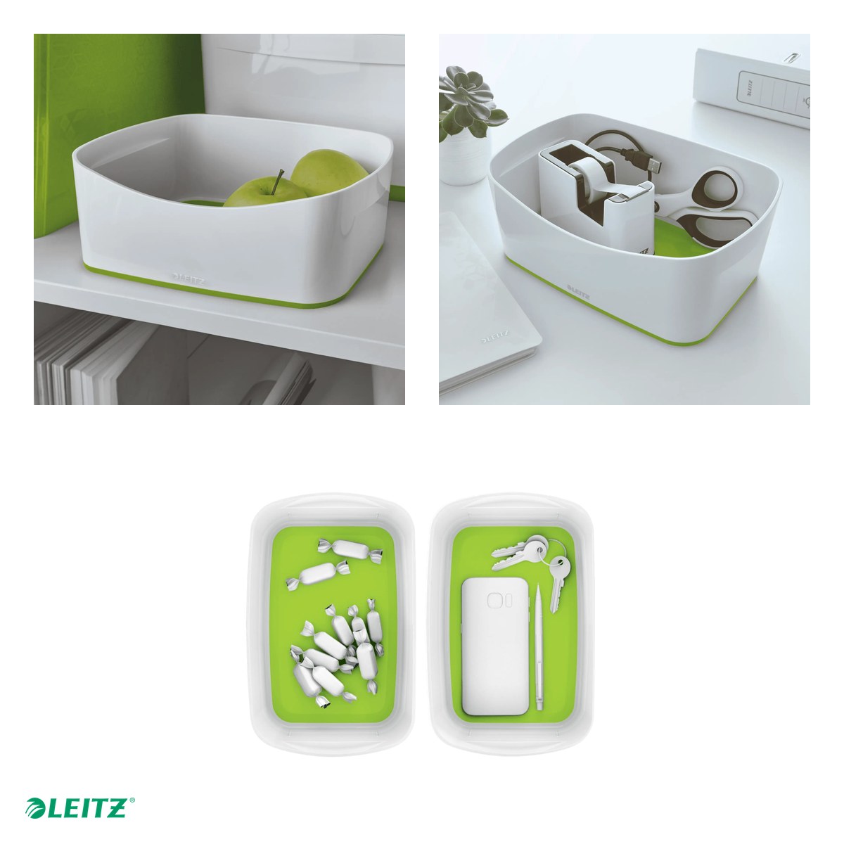 Cutie depozitare Leitz WOW MyBox, 24x9x16 cm, verde [3]