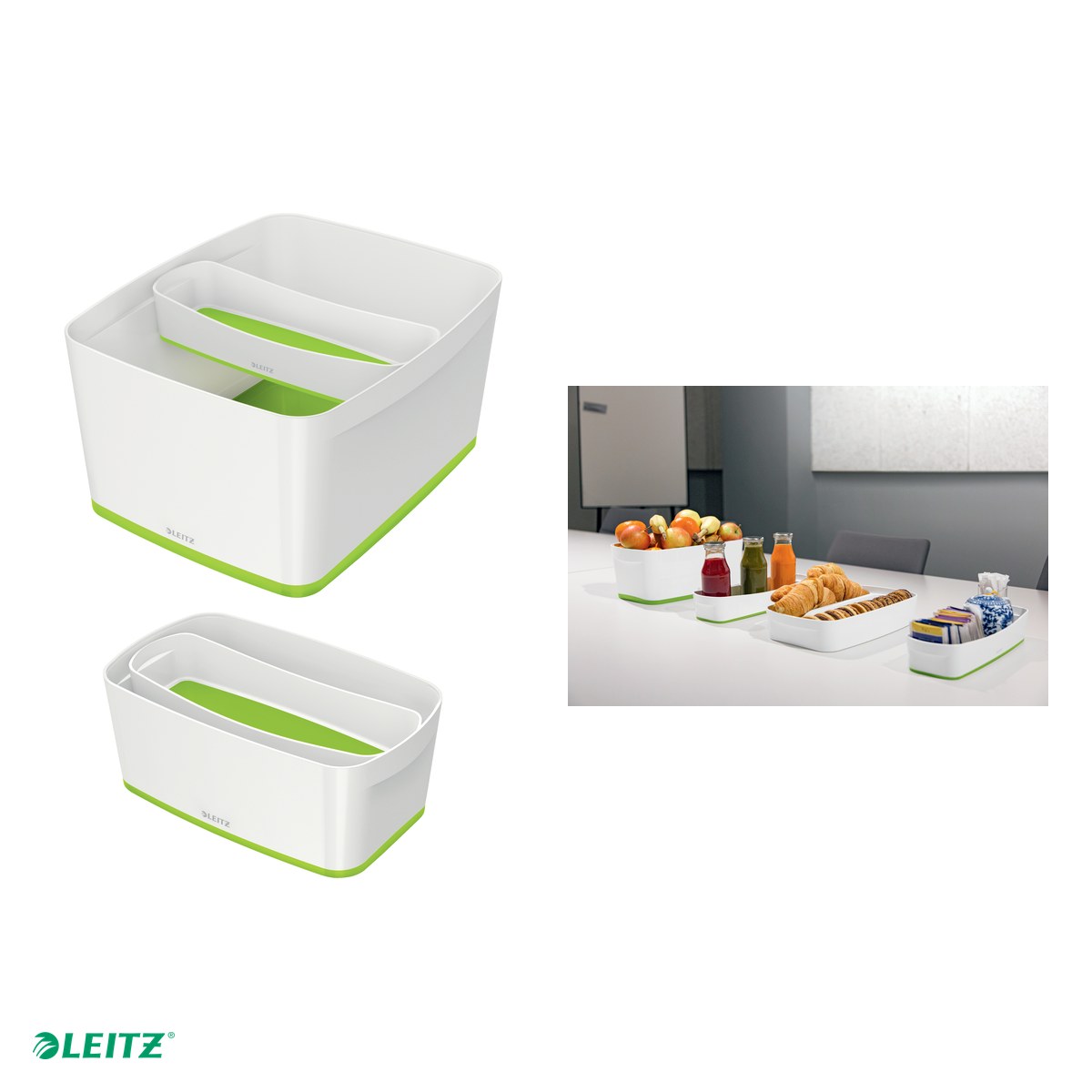 Cutie depozitare Leitz WOW MyBox, 30x5x10 cm, verde [4]