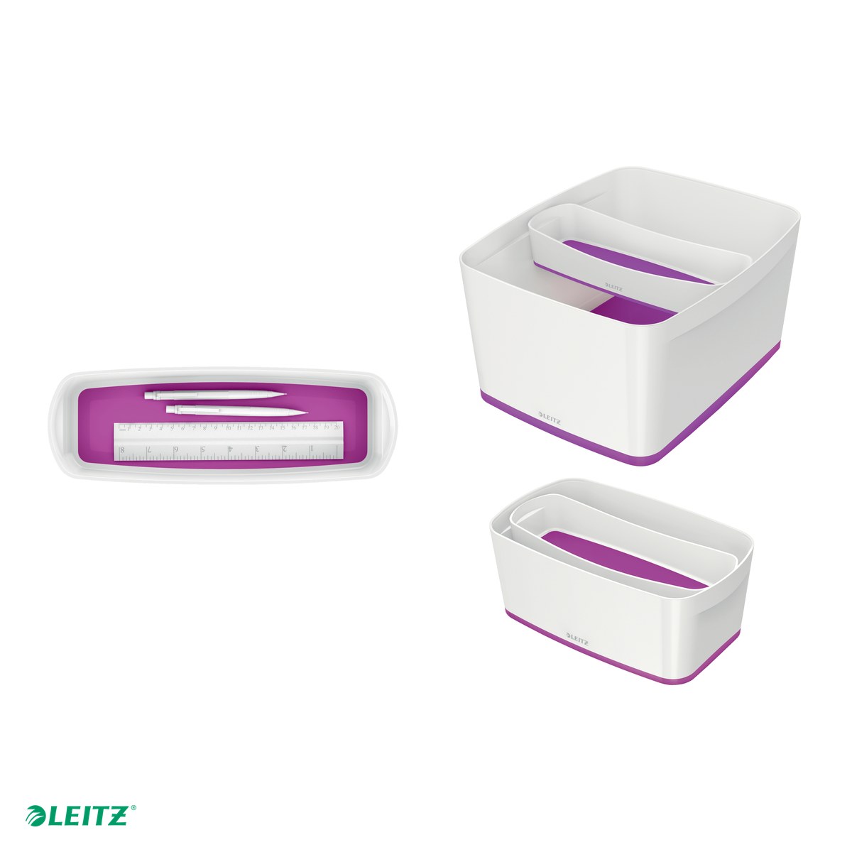 Cutie depozitare Leitz WOW MyBox, 30x5x10 cm, mov [4]