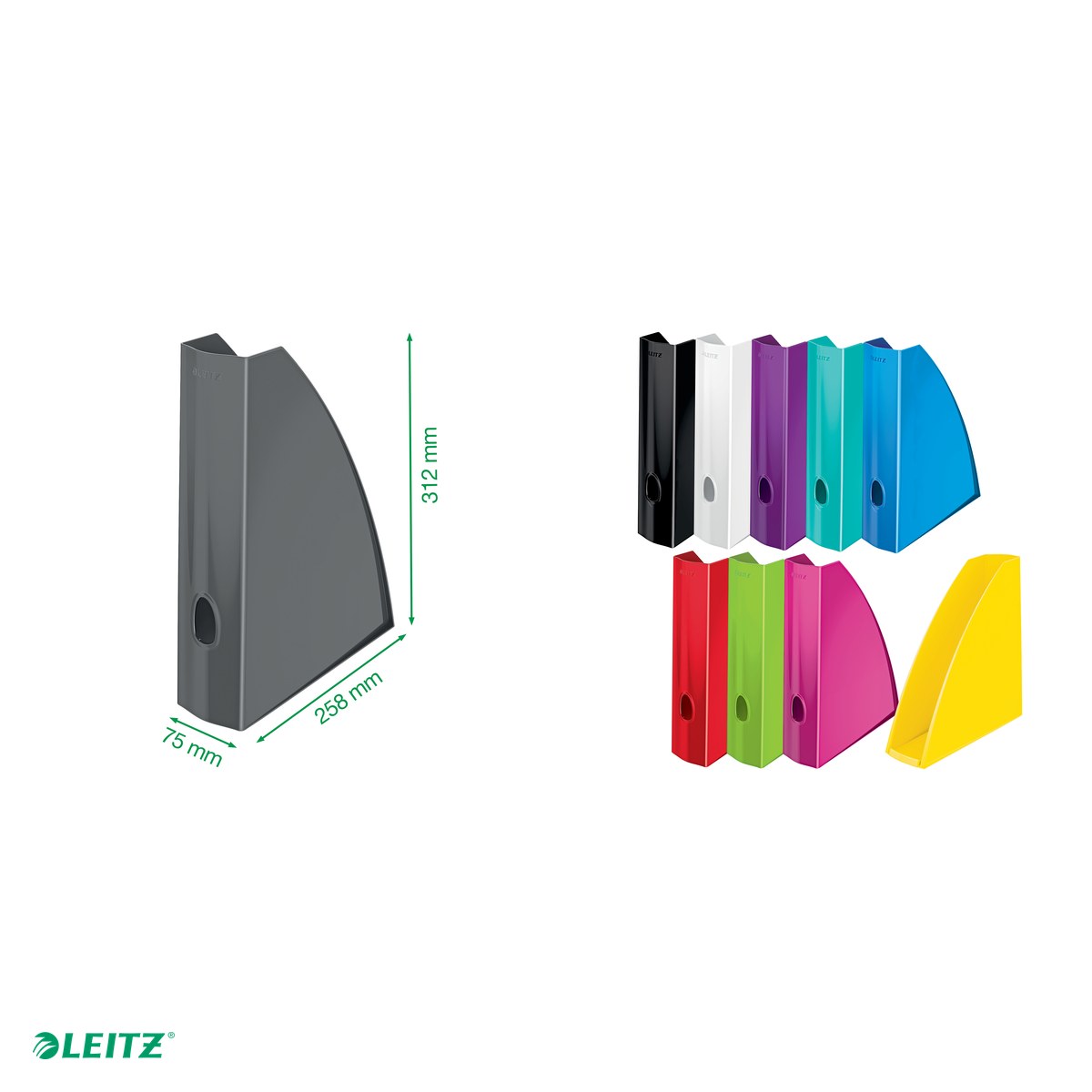Suport vertical Leitz WOW, pentru documente, PS, A4, rosu [4]