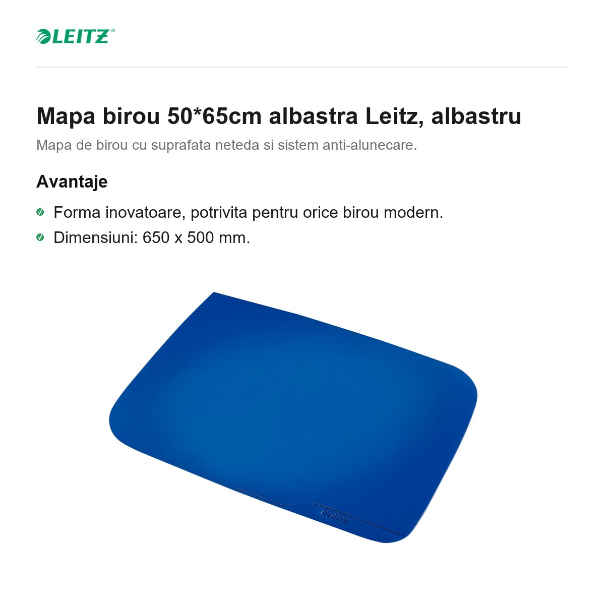 Mapa birou 50*65cm albastra Leitz, albastru [1]