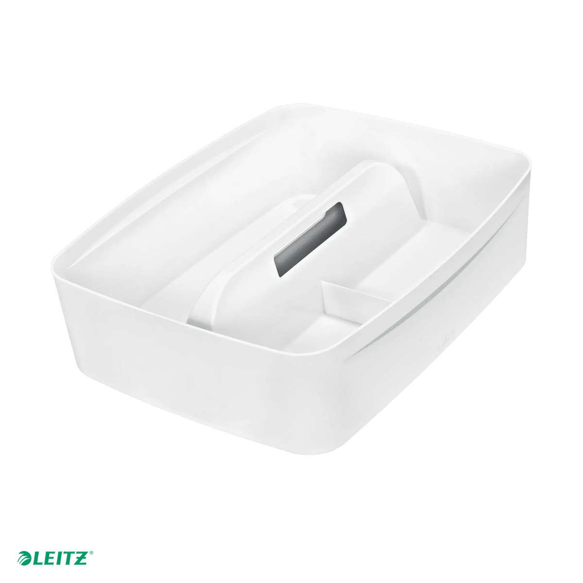 Birotica papetarie - Cutie depozitare Leitz MyBox Organiser, cu maner, 30x10x37 cm, alb