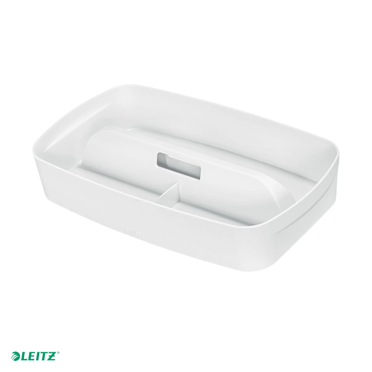 Birotica papetarie - Cutie depozitare Leitz MyBox Organiser, cu maner, 30x5x18 cm, alb