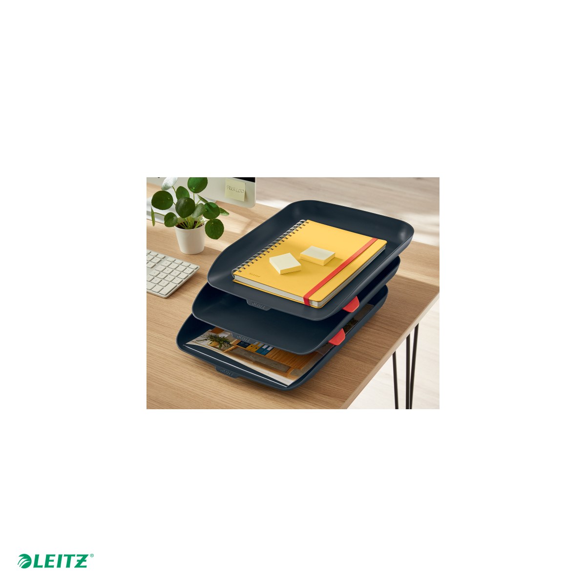 Set 3 tavite documente Leitz Cosy, PS, A4, gri Antracit [4]