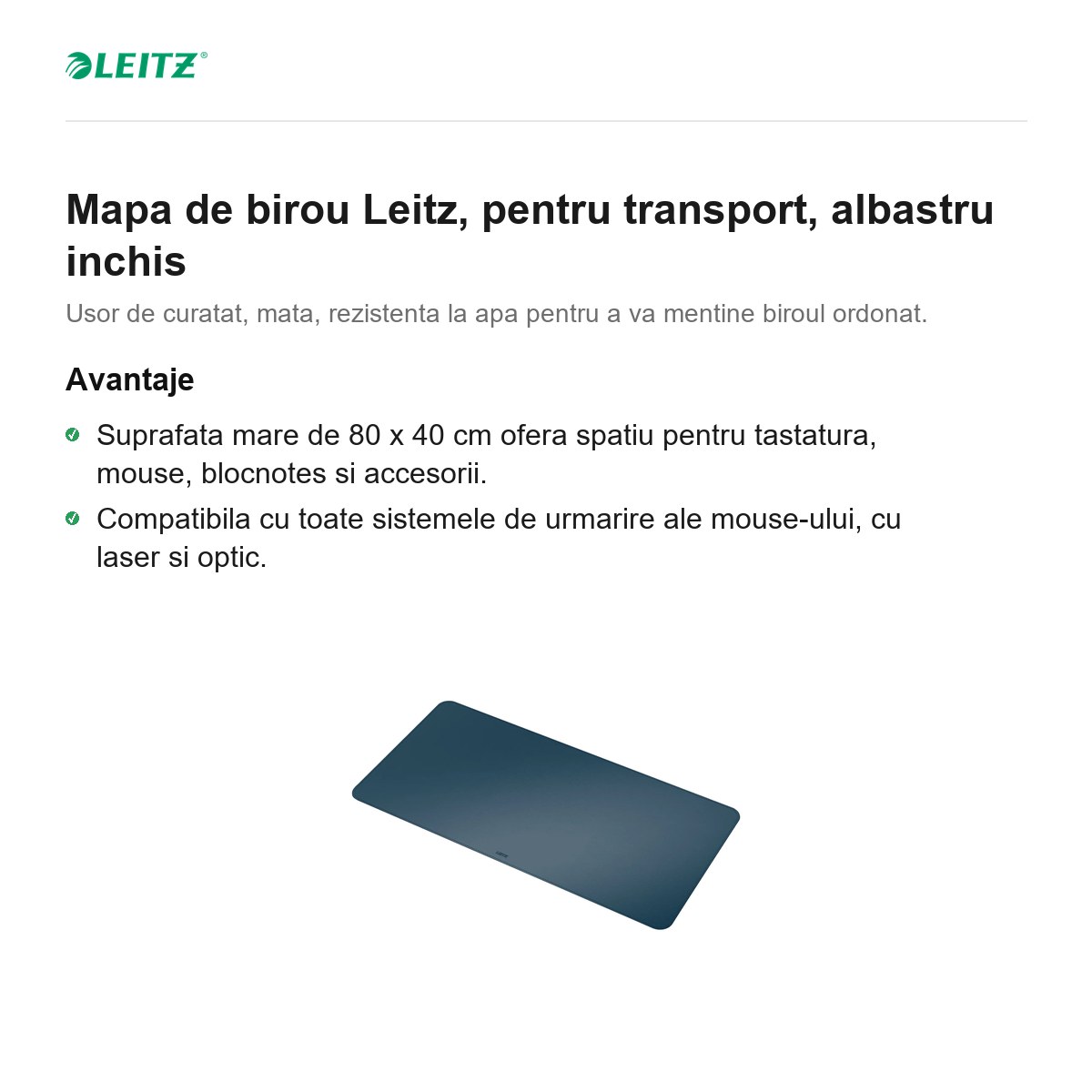 Mapa de birou Leitz, pentru transport, albastru inchis [1]