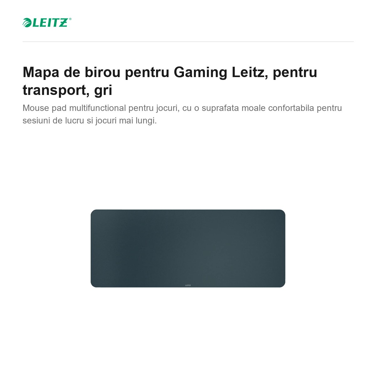 Mapa de birou pentru Gaming Leitz, pentru transport, gri [1]