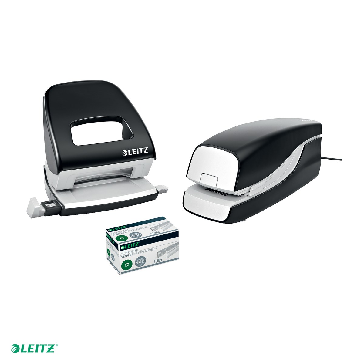 Capsator electric Leitz 5533 NeXXt Series, cu adaptor, capsare 20 coli, 1000 capse e2 incluse, negru [4]