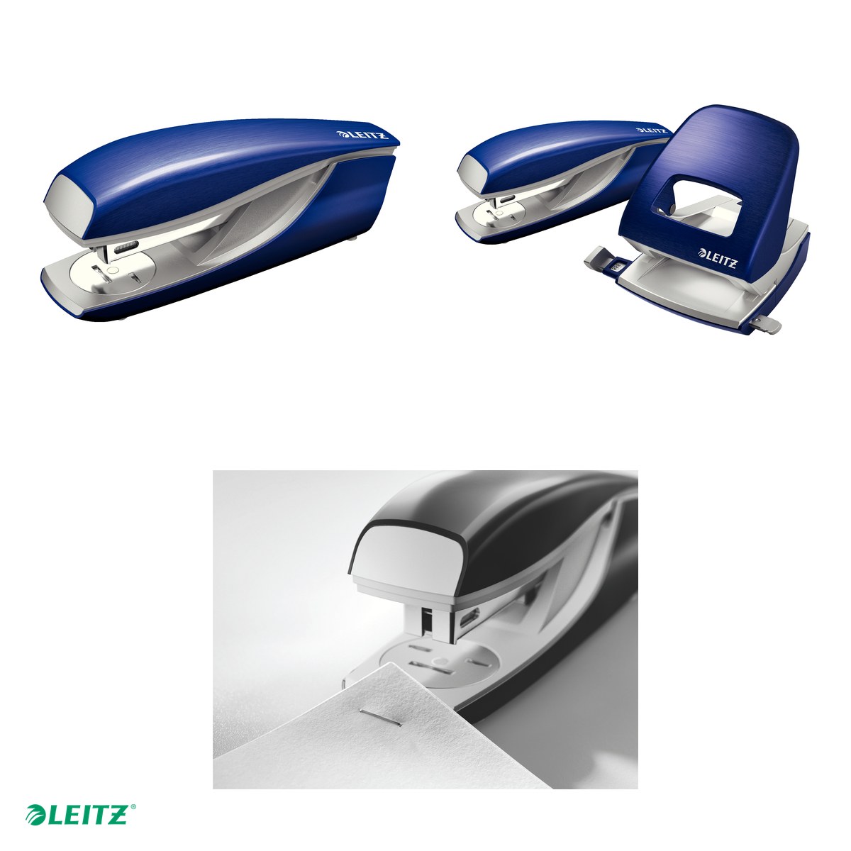 Capsator metalic Leitz Style 5562 NeXXt Series, capsare 30 coli, 200 capse P3 incluse, albastru-violet [3]