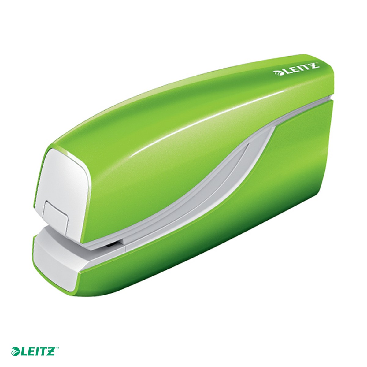 Birotica papetarie - Capsator electric Leitz WOW NeXXt Series, cu baterii, capsare 10 coli, 1000 capse e1 incluse, verde