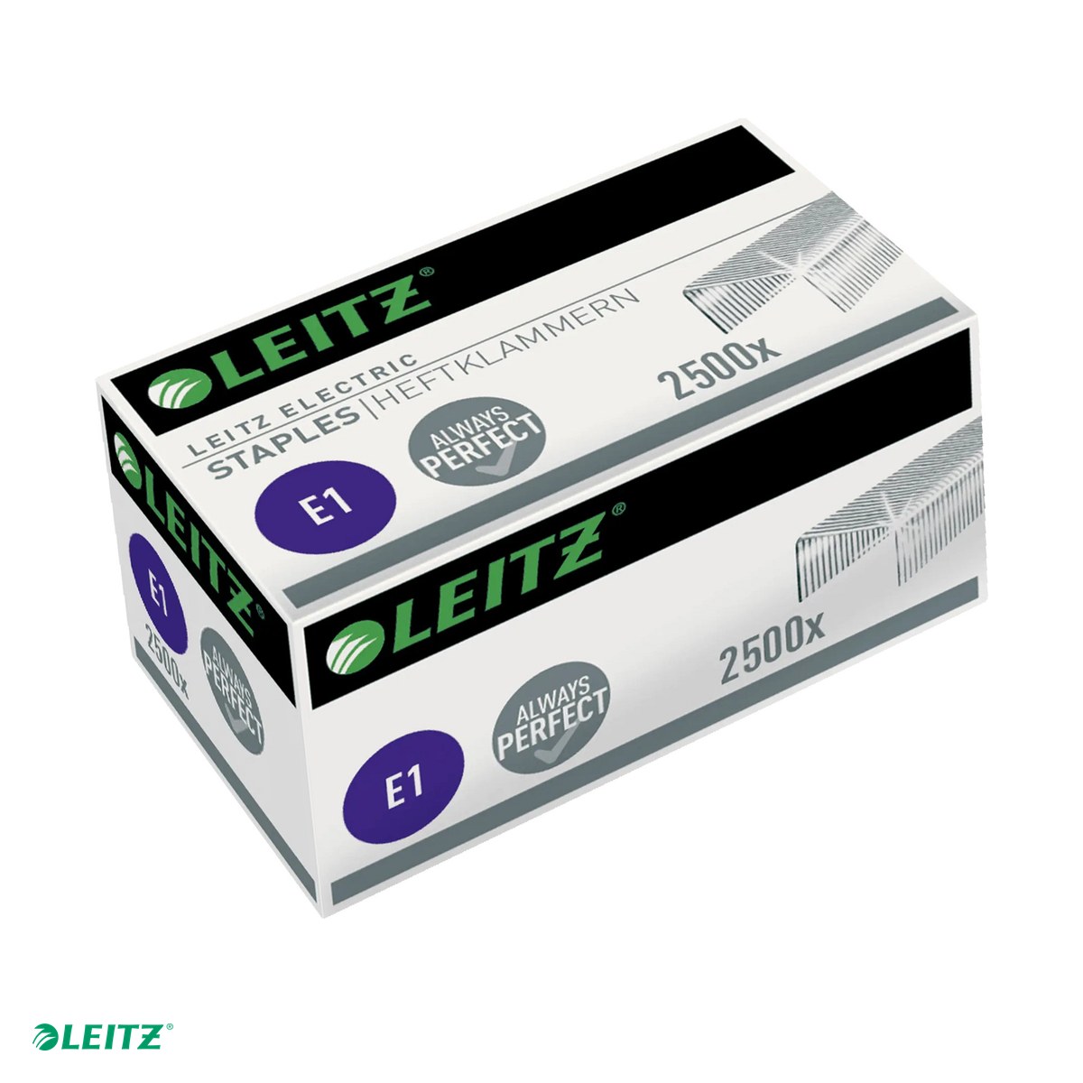 Capse pentru capsator - Cutie 2500 capse Leitz e1 pentru capsare pana la 10 coli, 4 mm
