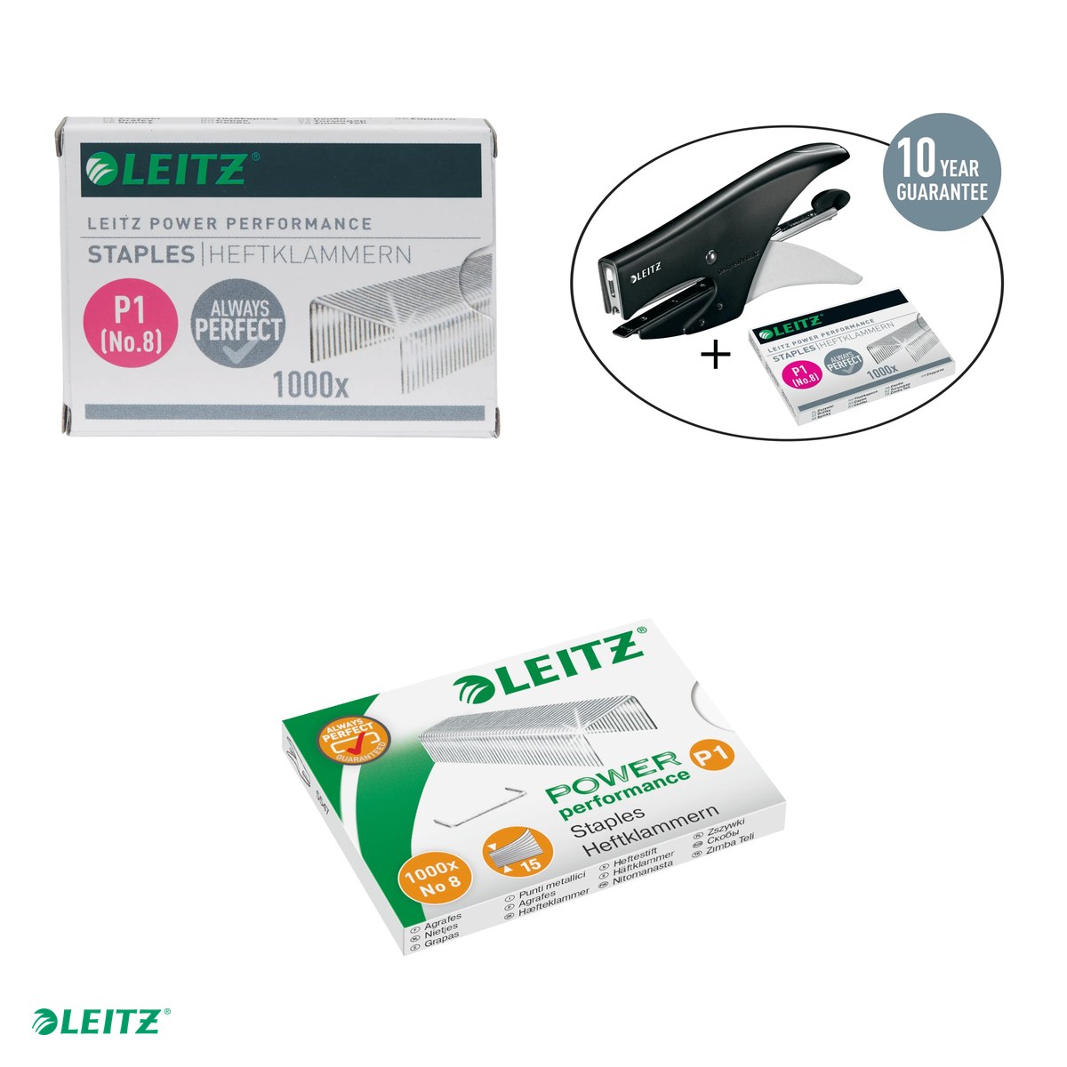 Cutie 1000 capse Leitz Power Performance, P1, N8, 4 mm, 2-15 coli [3]