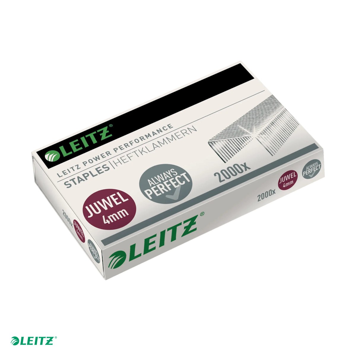 Capse pentru capsator - Cutie 2000 capse Leitz Juwel, 4 mm, 2-12 coli