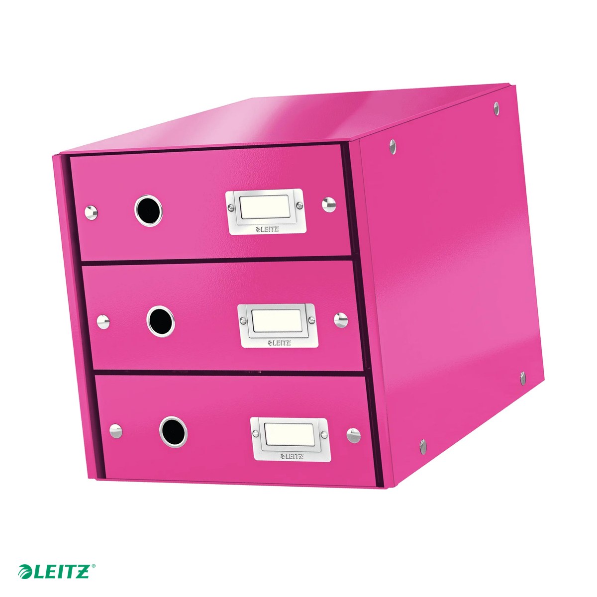 Cutii depozitare - Suport cu sertare Leitz Click & Store WOW (3 sertare), roz