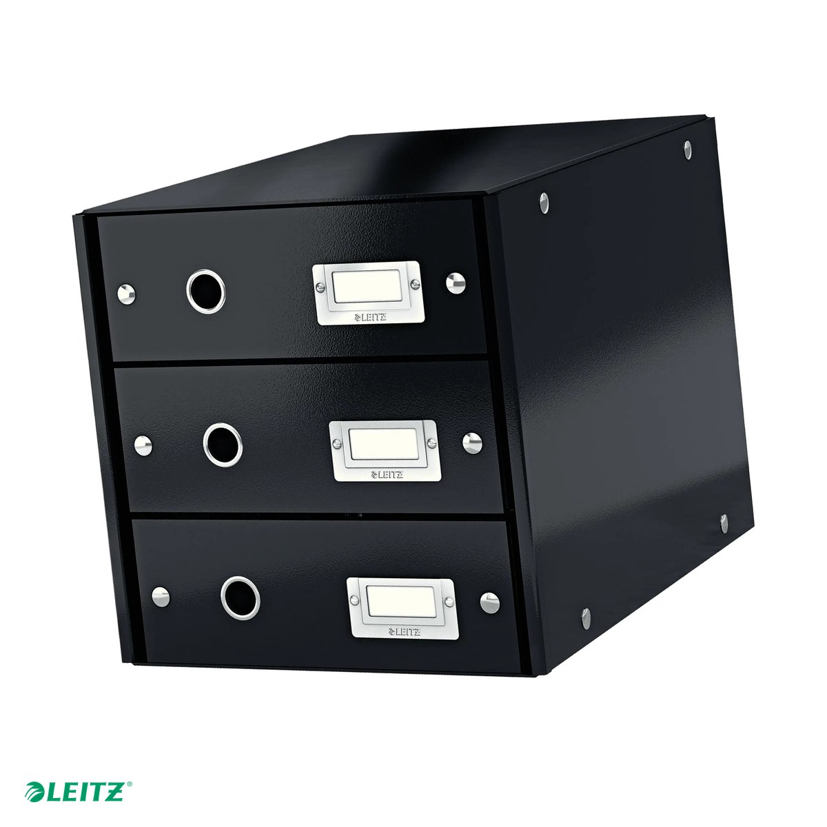 Cutii depozitare - Suport cu sertare Leitz Click & Store WOW (3 sertare), negru
