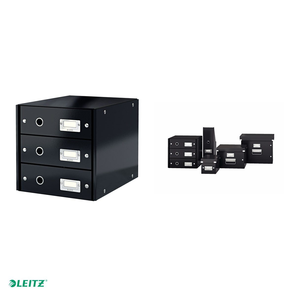 Suport cu sertare Leitz Click & Store WOW (3 sertare), negru [3]