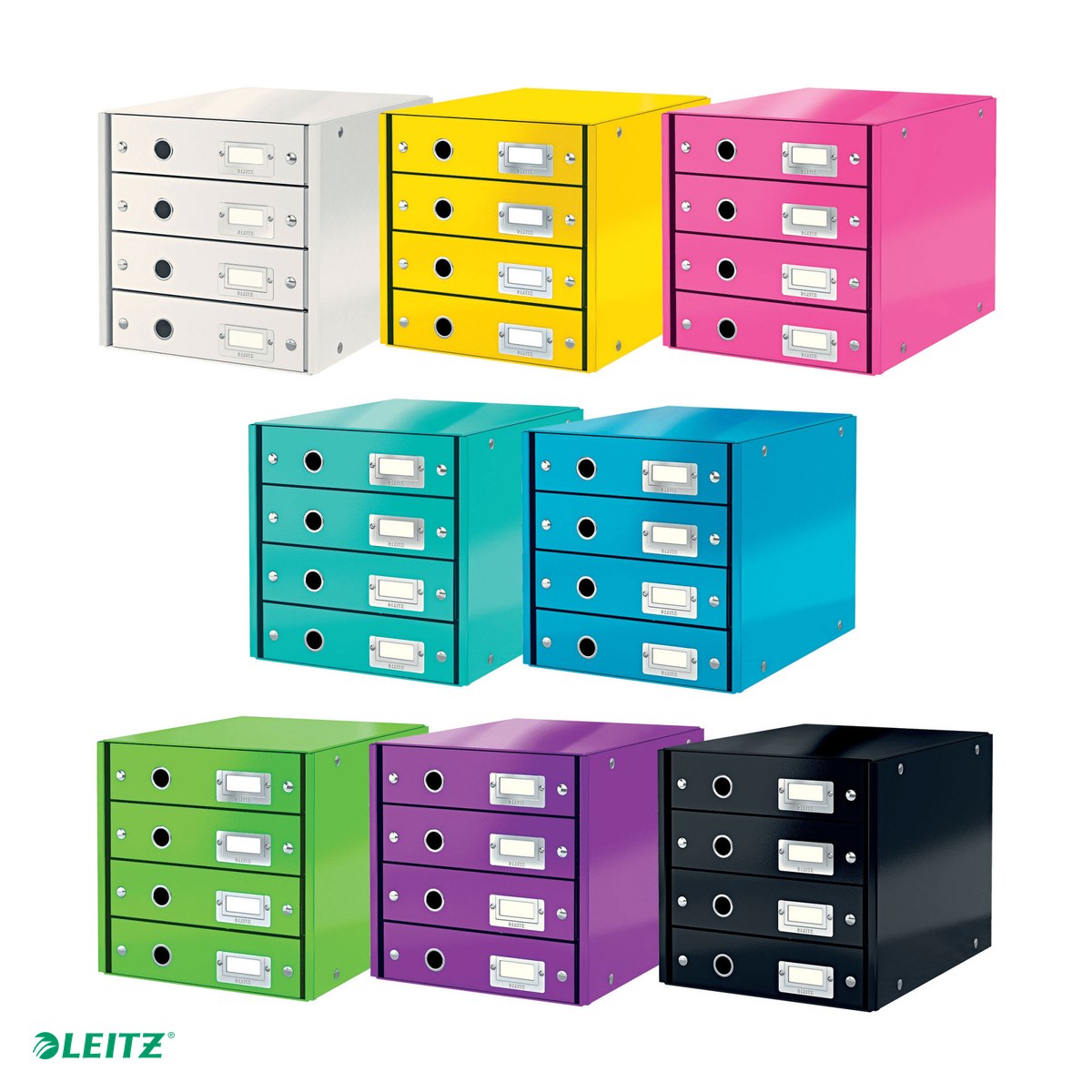 Suport cu sertare Leitz Click & Store WOW (4 sertare), verde [4]