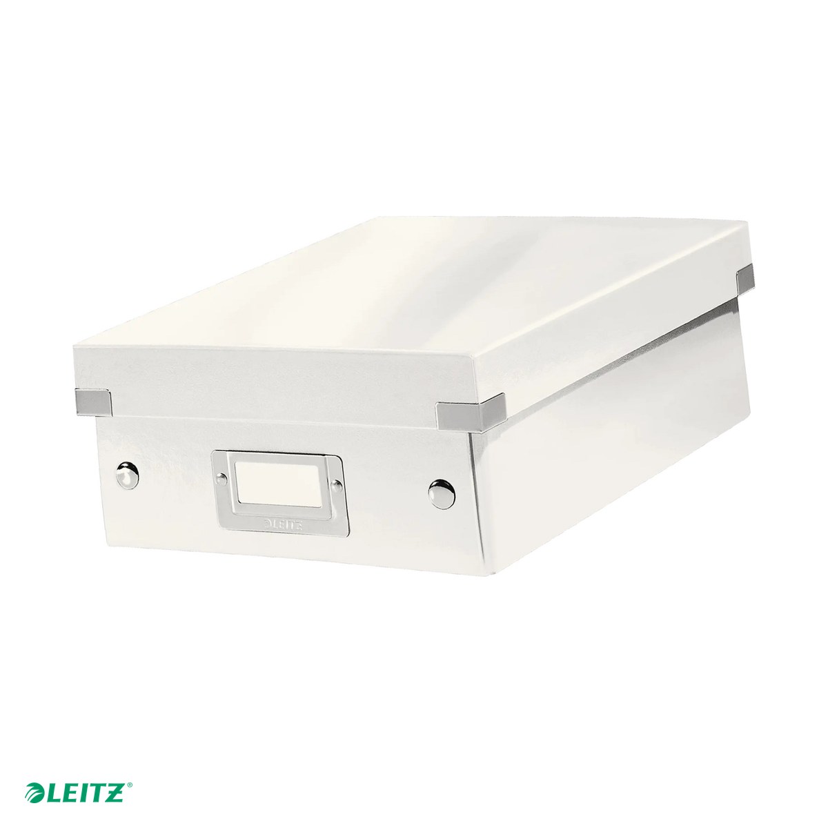 Cutii depozitare - Cutie depozitare Leitz WOW Click & Store Organizer, carton laminat, cu capac, 22x10x28 cm, alb