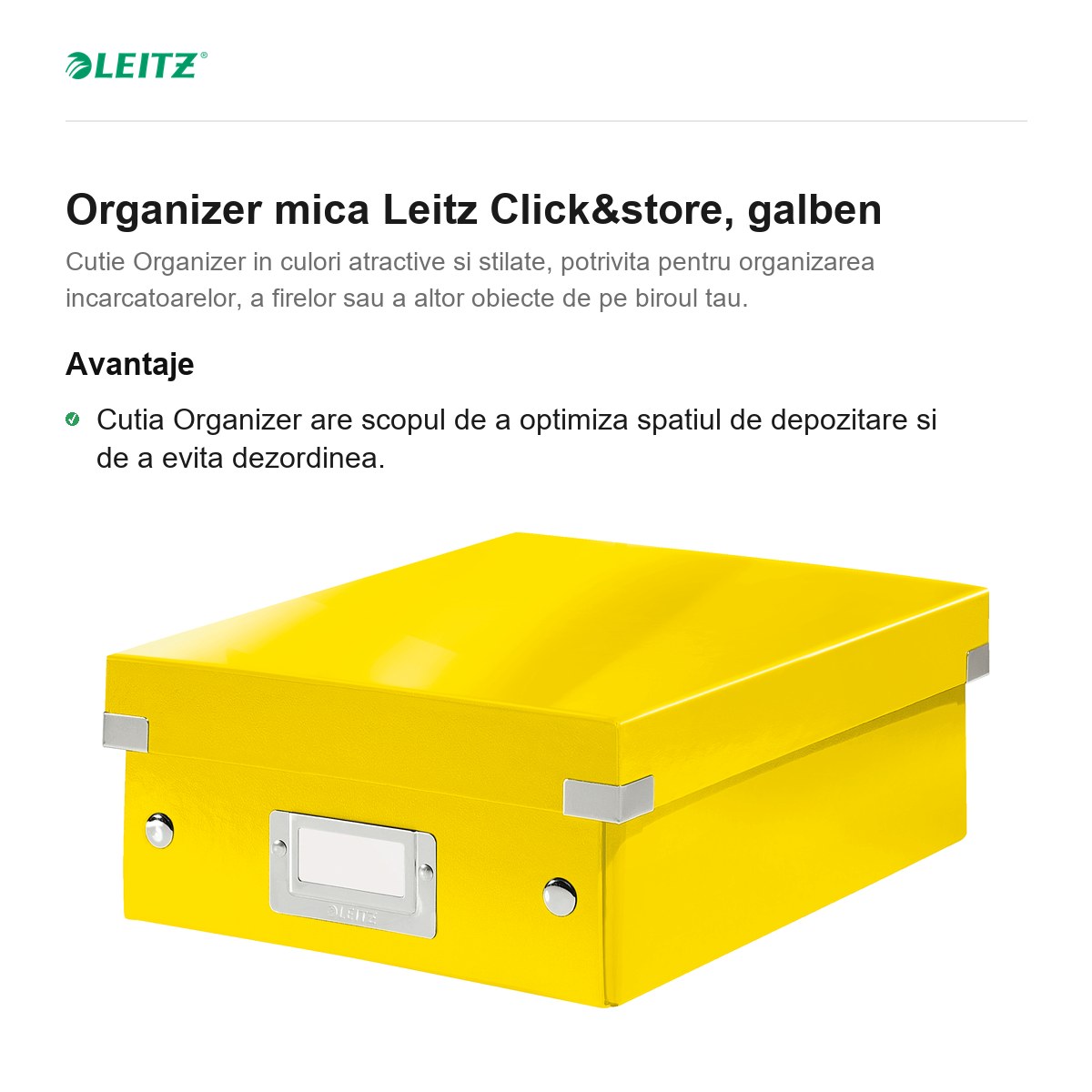 Organizer mica Leitz Click&store, galben [1]