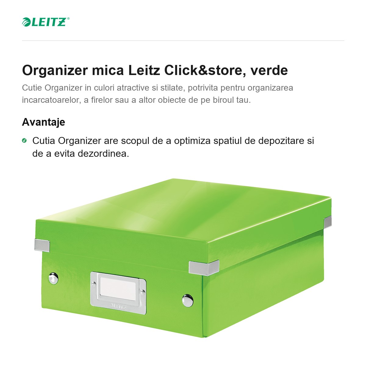 Organizer mica Leitz Click&store, verde [1]