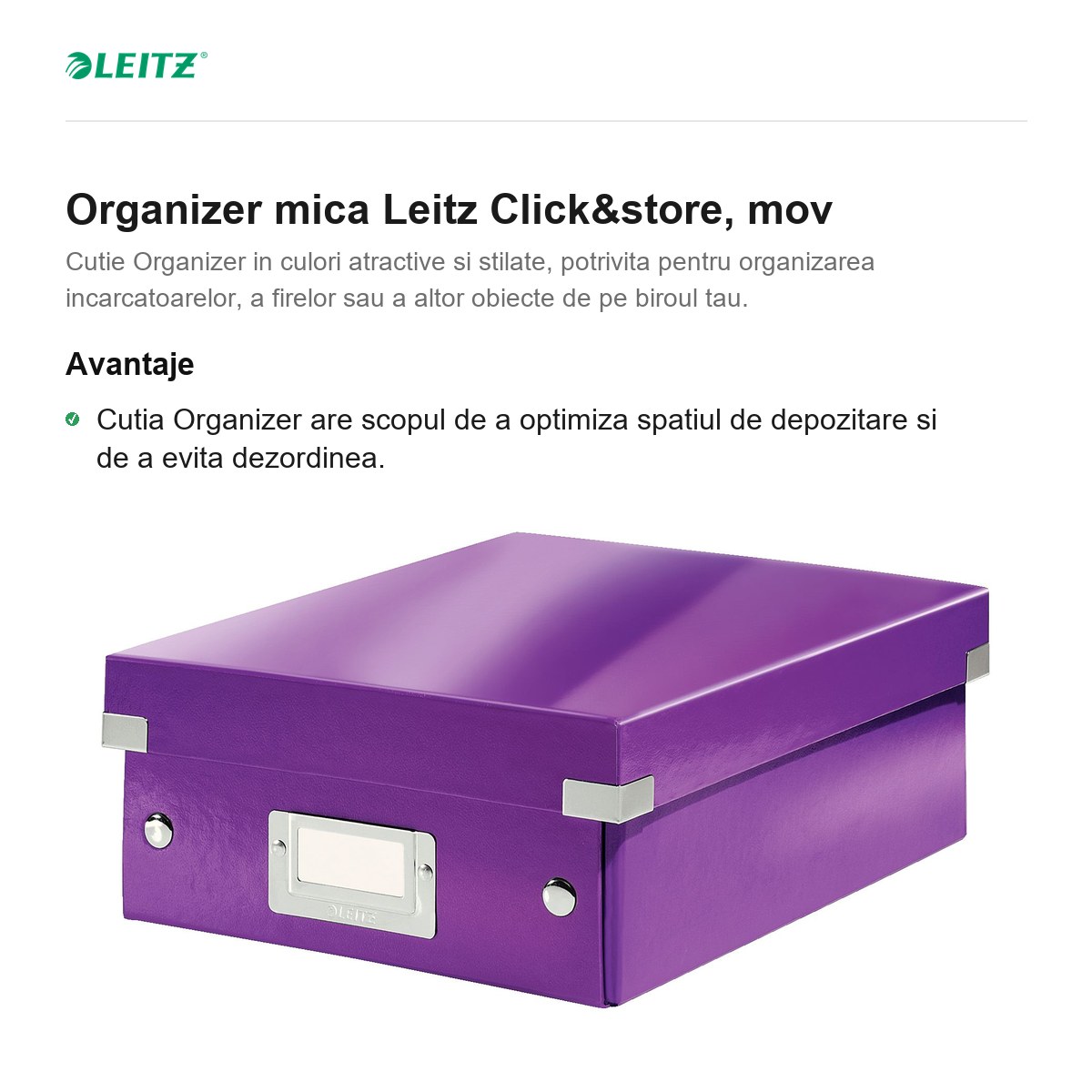 Organizer mica Leitz Click&store, mov [1]