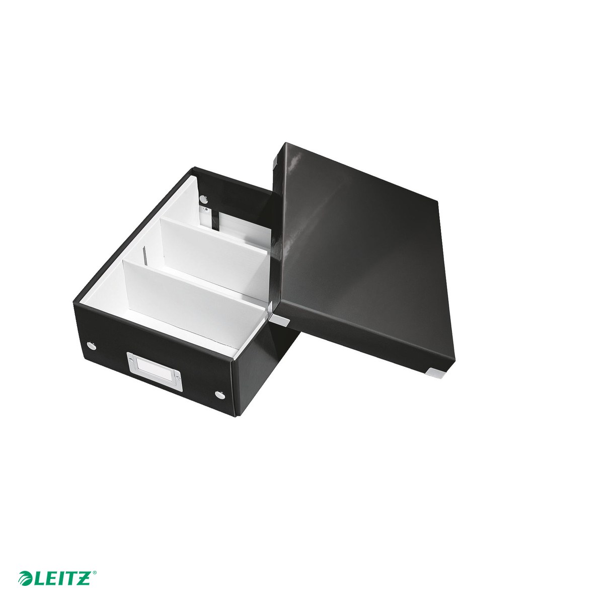 Cutie depozitare Leitz WOW Click & Store Organizer, carton laminat, cu capac, 22x10x28 cm, negru [4]