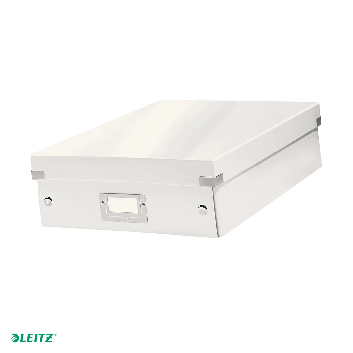Cutii depozitare - Cutie depozitare Leitz WOW Click & Store Organizer, carton laminat, cu capac, 28x10x37 cm, alb
