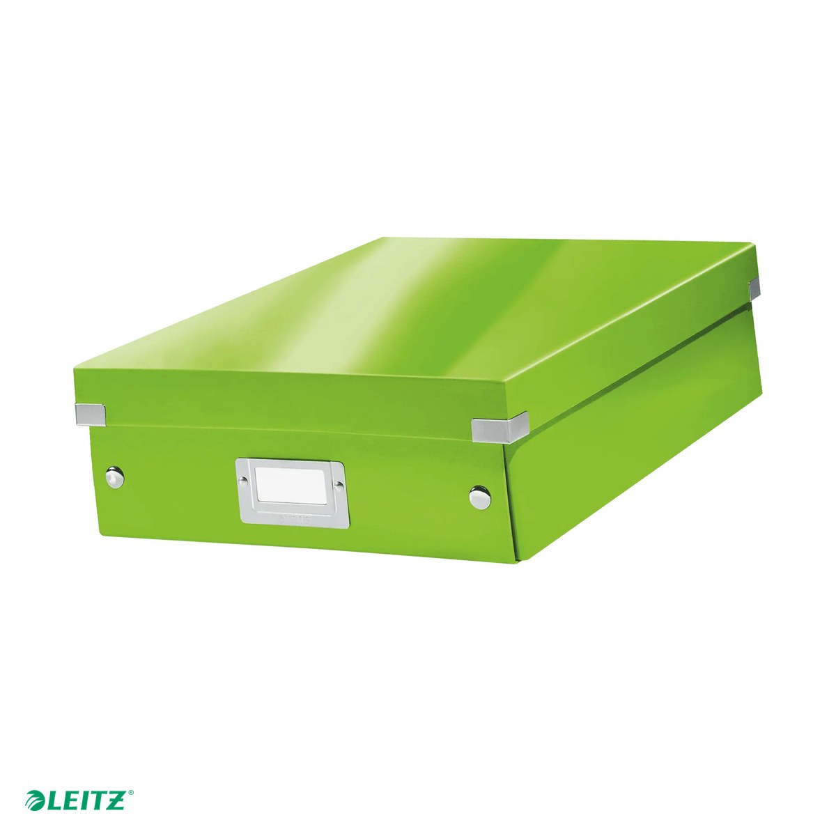Cutii depozitare - Cutie depozitare Leitz WOW Click & Store Organizer, carton laminat, cu capac, 28x10x37 cm, verde