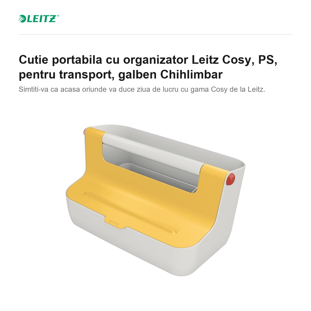 Cutie portabila cu organizator Leitz Cosy, PS, pentru transport, galben Chihlimbar [1]