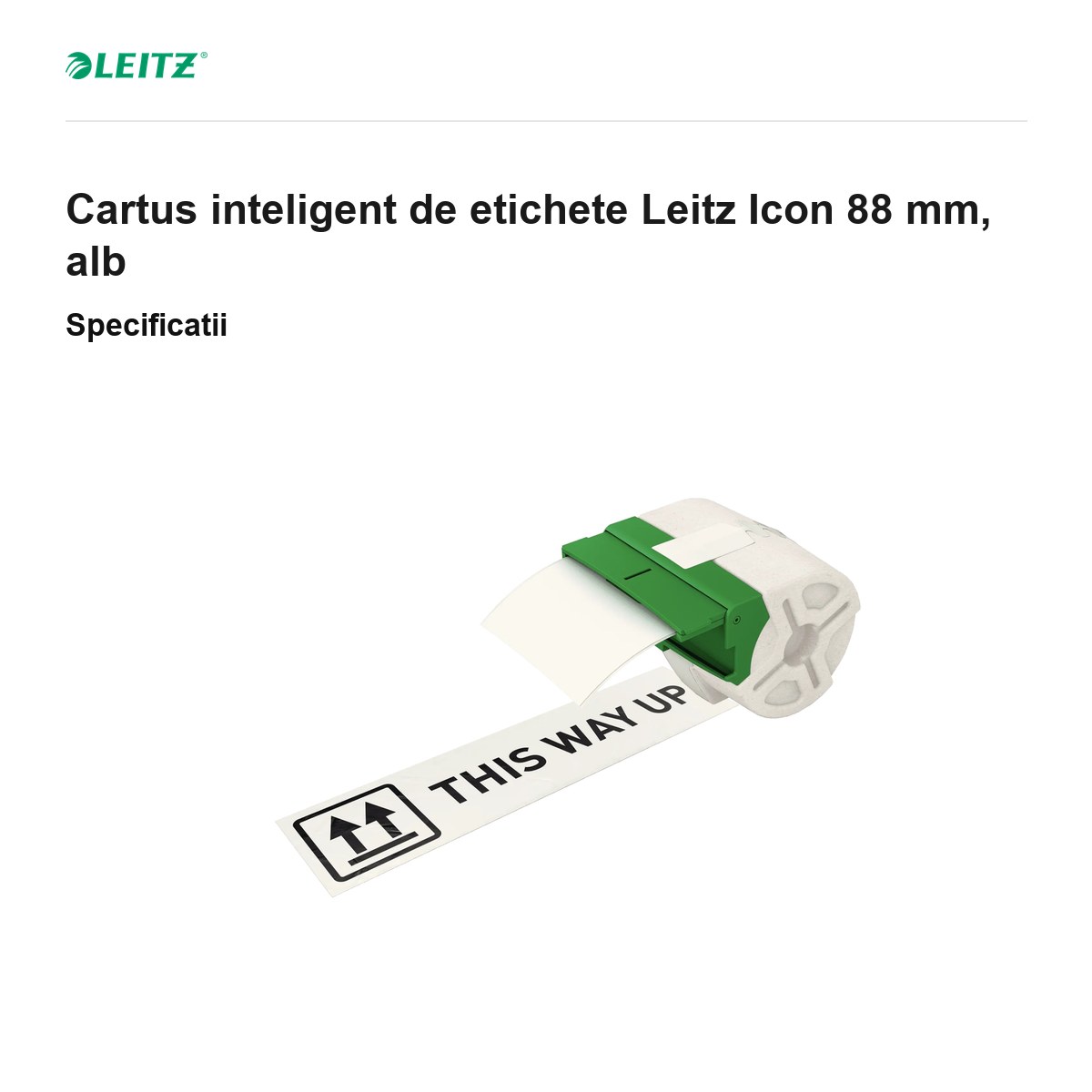 Cartus inteligent de etichete Leitz Icon 88 mm, alb [2]