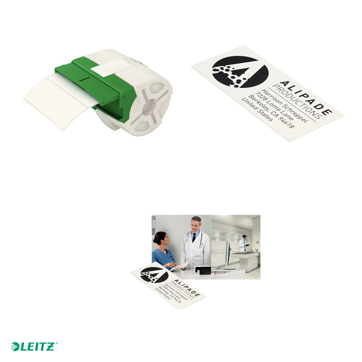 Cartus inteligent de etichete pre-taiate Leitz Icon 36 x 88 mm, alb [3]