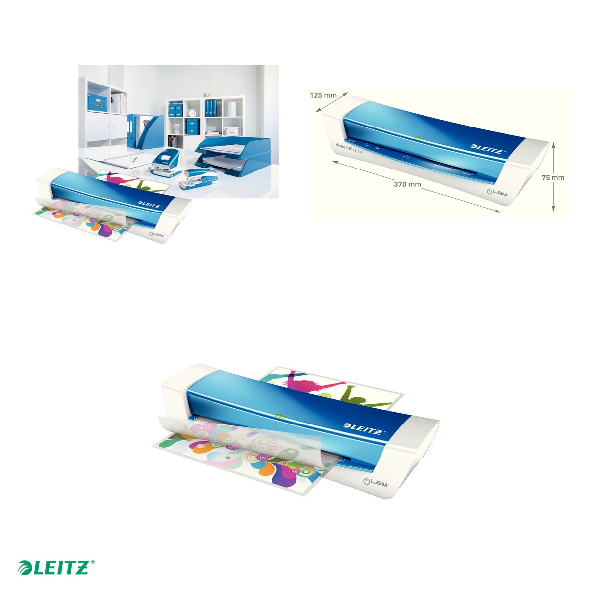 Laminator Leitz iLAM Home Office, A4, kit folii laminare inclus, albastru [3]